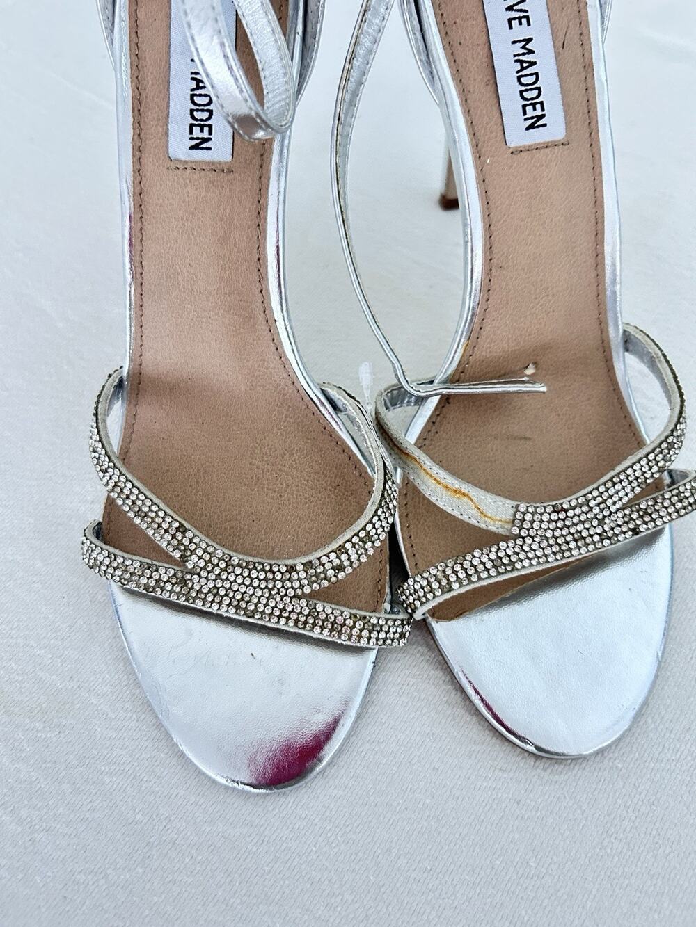 steve madden Galore sandals Sz 8.5 Silver